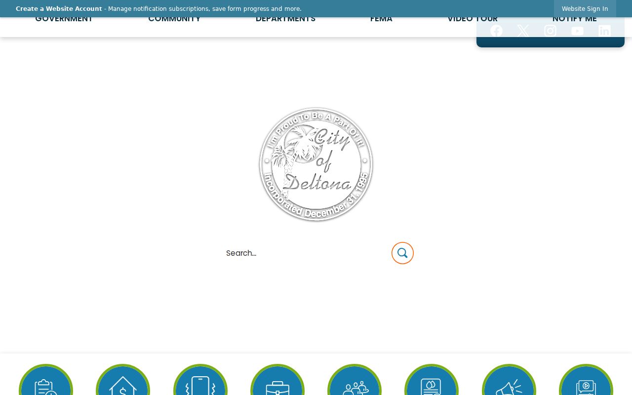 City of Deltona government portal for resident records